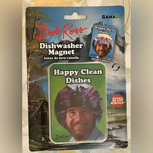 NEW Bob Ross Double-Sided Dishwasher Magnet